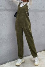 Army Green V-Neck Bow Back Jumpsuit