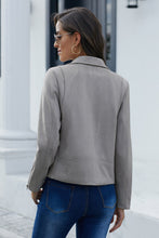 Gray Zipper Detail Moto Jacket