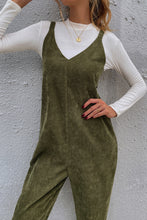 Army Green V-Neck Bow Back Jumpsuit